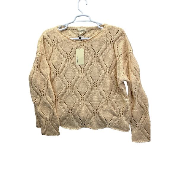 The Korner Women Pullover Sweater Beige Size M/L New NWT Wool Blend - Picture 1 of 12
